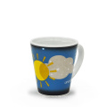 Keramische weiße Kaffeetasse 3d DIY Persönlichkeit geprägter Logo -Tasse